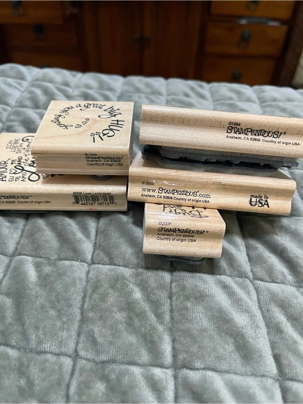 Lot Of 30 Wood Mount Rubber Stamps stamping holidays birthdays quotes